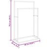 vidaXL Handtuchst&auml;nder Wei&szlig; 48x24x78,5 cm Eisen