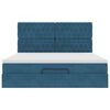 vidaXL Ottoman-Bett mit Matratzen Dunkelblau 180x200 cm Samt