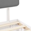 vidaXL Bettgestell mit gepolstertem Kopfteil Hellgrau 75 x 190 cm