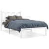 vidaXL Bettgestell mit Kopfteil Metall Wei&szlig; 107x203 cm
