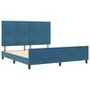 vidaXL Boxspringbett mit Kopfteil Dunkelblau 180 x 200 cm Samt