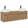 vidaXL Badezimmerschrank-Set 3 Stk. Artisan-Eiche 49 x 44,5 x 65 cm