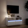 vidaXL TV-Wandschrank mit LED-Beleuchtung Wei&szlig; 100x31x45 cm