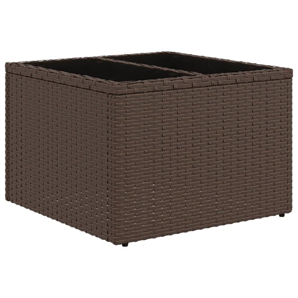 vidaXL 6-teiliges Gartensofa-Set mit Kissen, braun, Polyrattan