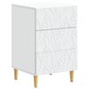 vidaXL Nachttisch Wei&szlig; 43 x 39,5 x 66,5 cm Holzwerkstoff