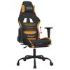 vidaXL Gaming-Stuhl mit Fu&szlig;st&uuml;tze Schwarz und Orange Stoff