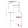 vidaXL Schminktisch-Set mit LED Hochglanz-Weiß Holzwerkstoff