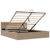 vidaXL Stauraumbett mit LED Cappuccino-Braun Kunstleder 160&times;200cm
