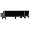 vidaXL Schlafsofa in L-Form Dunkelgrau 275x140x70 cm Stoff