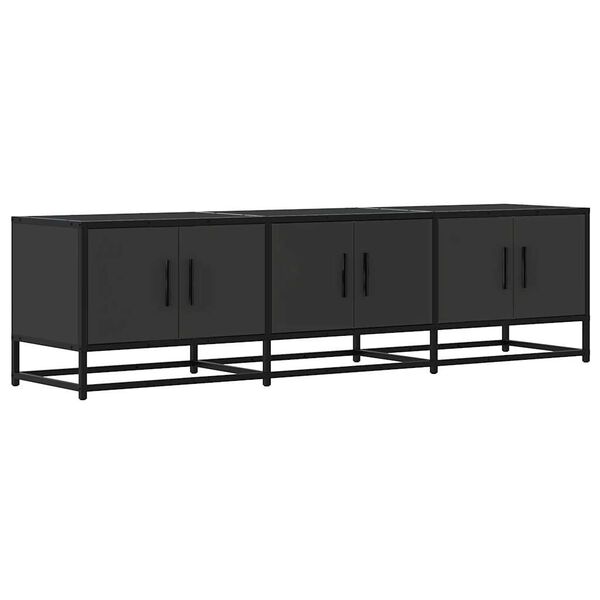 vidaXL TV-Schrank Schwarz 150x35x41 cm Holzwerkstoff und Metall
