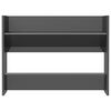 vidaXL Wand-Schuhschrank Hochglanz-Grau 80x18x60 cm Holzwerkstoff