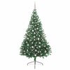 vidaXL K&uuml;nstlicher vorbeleuchteter Weihnachtsbaum Gr&uuml;n 240 cm PVC