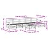 vidaXL Garten-Lounge-Set 7 pcs Wachsbraun Massives Kiefernholz