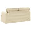 vidaXL Sofa 140cm Creme Metall