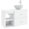 vidaXL Badezimmerm&ouml;bel-Set 2 Stk. Wei&szlig; Holzwerkstoff