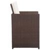 vidaXL 15-tlg. Garten-Essgruppe mit Auflagen Poly Rattan Braun