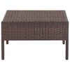 vidaXL 8-tlg. Garten-Lounge-Set mit Auflagen Poly Rattan Braun