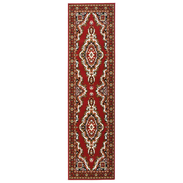 vidaXL Teppichl&auml;ufer BCF Orientalisch Rot 60x300 cm