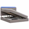 vidaXL LED-Speicherbett mit Matratze Taupe 180 x 200 cm Stoff