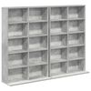 vidaXL CD Regal 2 Stk. Betongrau 65 x 23,5 x 97,5 cm Holzwerkstoff