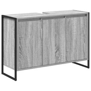 vidaXL Badezimmerschrank Graues Sonoma 90 x 30 x 60 cm Holzwerkstoff