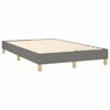 vidaXL Boxspringbett mit Matratze & LED Dunkelgrau 120x200 cm Stoff