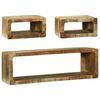 vidaXL TV-Schrank-Set 3 pcs Braun 100 x 30 x 32 cm Massivholz Mango