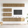 vidaXL 6-tlg. TV-Schrank-Set Wandmontage Artisan-Eiche Holzwerkstoff