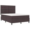 vidaXL Boxspringbett mit Matratze Dunkelbraun 140 x 200 cm Stoff