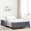 vidaXL Boxspringbett mit Matratze Dunkelgrau 120 x 190 cm Stoff