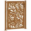 vidaXL Gartentor 100x150 cm Verwitterungsstahl Wellendesign