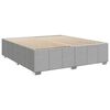 vidaXL Boxspringbett mit Matratze Hellgrau 200x200 cm Stoff