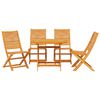 vidaXL Garten Essgruppe 5 pcs Braun Akazie Massivholz