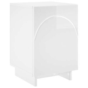 vidaXL Nachttisch Hochglanz Wei&szlig; 33,5 x 34,5 x 50 cm Holzwerkstoff