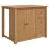 vidaXL K&uuml;chentrolley mit T&uuml;r PANAMA 2 pcs Honigwachs 112 x 77 x 90 cm