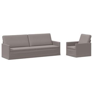 vidaXL Sofa-Set 2 pcs Taupe Stoff