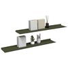 vidaXL Schwebendes Regal 2 pcs Olive Gr&uuml;n 100 x 18 x 2,5 cm Stahl