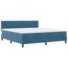 vidaXL Boxspringbett mit Matratze Dunkelblau 180 x 200 cm Samt