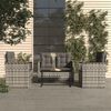 vidaXL 4-tlg. Garten-Lounge-Set mit Kissen Poly Rattan Grau