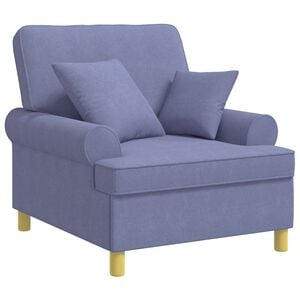 vidaXL XL-Sessel mit Kissen Jeans blau Stoff