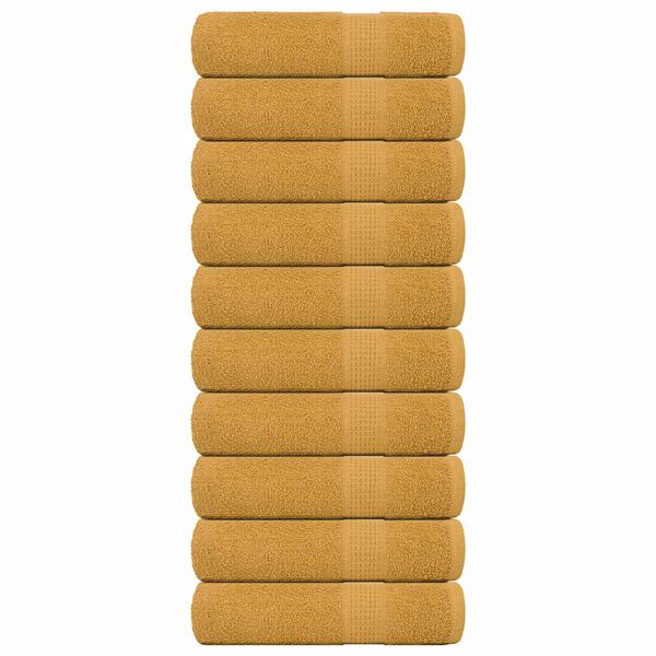 vidaXL Handt&uuml;cher FROGN 10 Stk. Gold 50x100 cm 360 g/m&sup2;