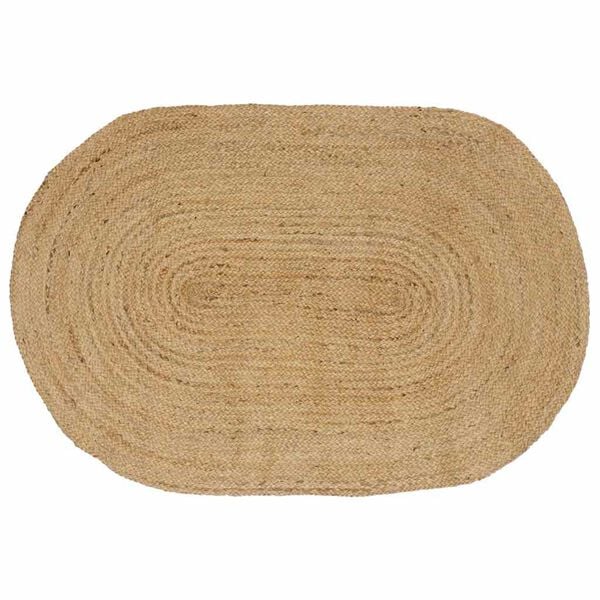 vidaXL Bereichsteppiche Oval Natur 205 x 305 cm Jute