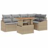 vidaXL Gartensofa-set 6 Stk. Beige und Grau