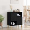 vidaXL Sideboard Schwarz Eichen-Optik 35 x 60 x 70 cm Holzwerkstoff