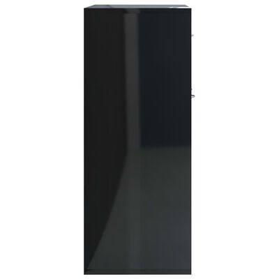 vidaXL Sideboard Hochglanz-Schwarz 60x30x75 cm Holzwerkstoff