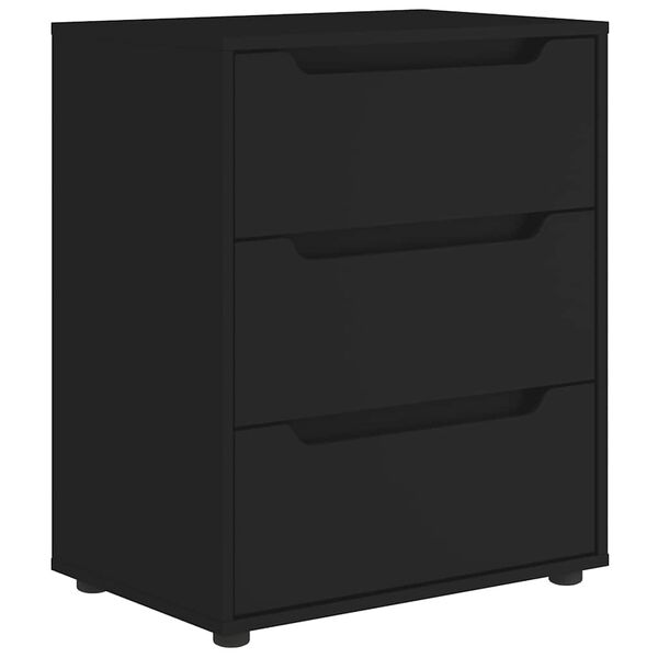 vidaXL Sideboard VISNES Schwarz 60x40x73 cm Holzwerkstoff