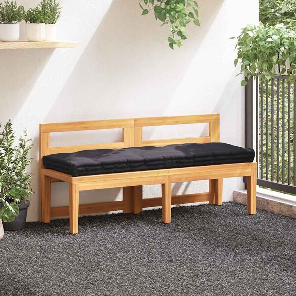 vidaXL Palettenkissen Baumwolle 120&times;40&times;7 cm Schwarz