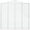 vidaXL Gabionen mit Hochbogen 12Stk. 200x30x180/200cm Verzinktes Eisen