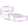 vidaXL Bettgestell "Viana" ohne Matratze Grau 90x200 cm Kunstleder