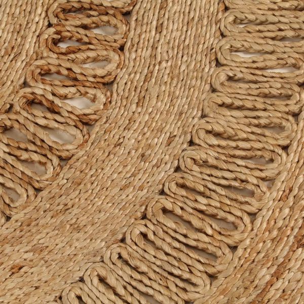 vidaXL Teppich Jute Handgeflochten 90 cm Rund